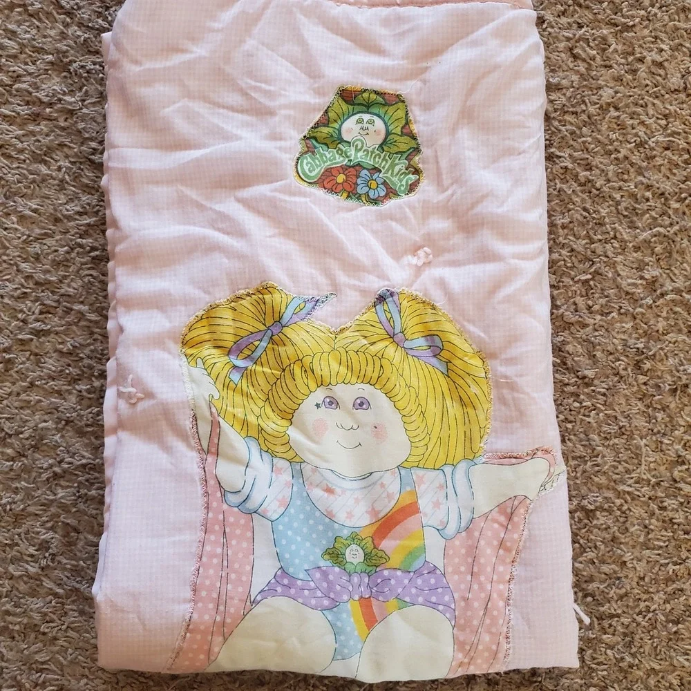 Homemade Cabbage Patch Kids‎ Babies Blanket Quilt 1983 Dance Leg Warmers Pink